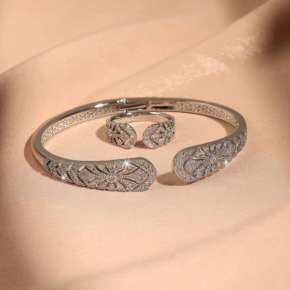 Romantic Earrings, Bracelet, and Ring set is not just for weddings any occasion - Picture 11 of 12